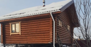 Баня из оцилиндрованного бревна под ключ в Дальнегорске - от 136266 рублей